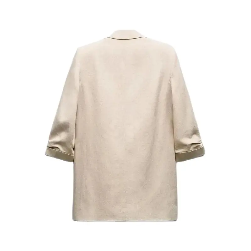 Оригинальная женская одежда RZRA 2024 осень и зима новый трехцветный костюм льняные