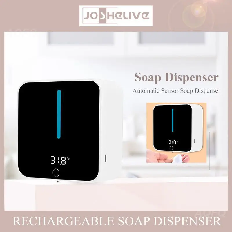 

Wall Mount Automatic Foam Soap Dispensers 400ml LED Temperature Display Electric Touchless Bathroom Smart Washing Hand Machine