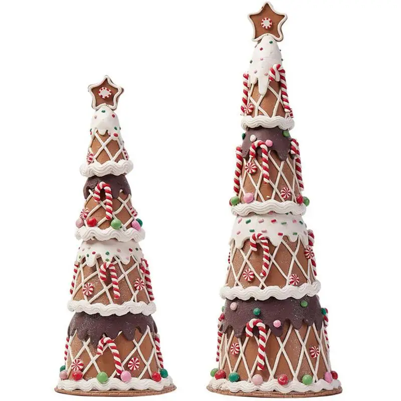 

Christmas Tree Decorations Fondant Chocolate Candy Cane Tabletop Christmas Tree Indoor Home Kitchen Vertical Festival Supplies