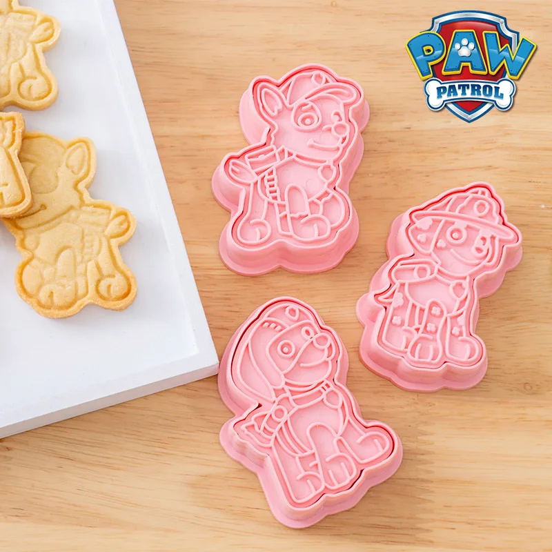 

Paw Patrol Cartoon Christmas Cookie Cutters Anime Figures Chase Marshall Rocky Zuma Skye Rubble DIY Cookie Stamp Mold Kids Gifts