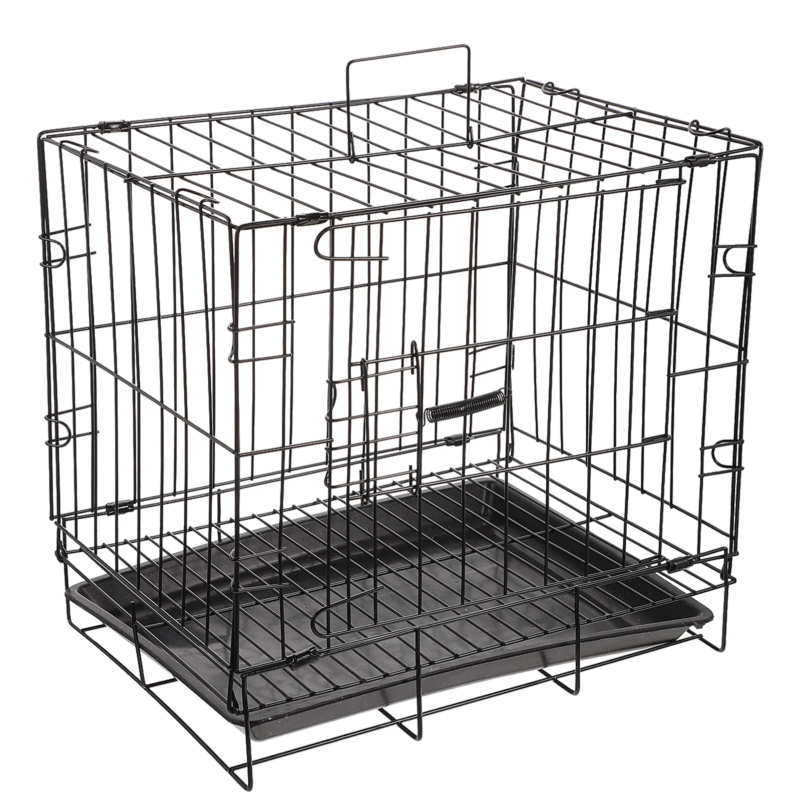 

1 Set Pet Kennel Cat Dog Folding Cage Bite-resistant Iron Wire Pet Crate Dog Kennel