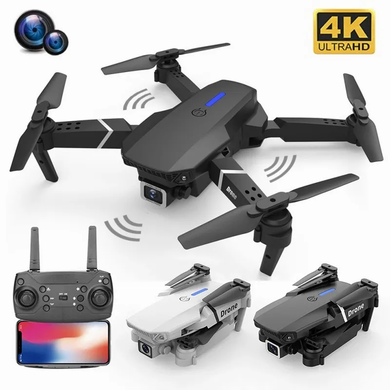 

2023 E88 Pro WIFI FPV Mini Drone With Wide Angle HD 4K Camera Height Hold Obstacle Avoidance Foldable Quadcopter Drones Kid