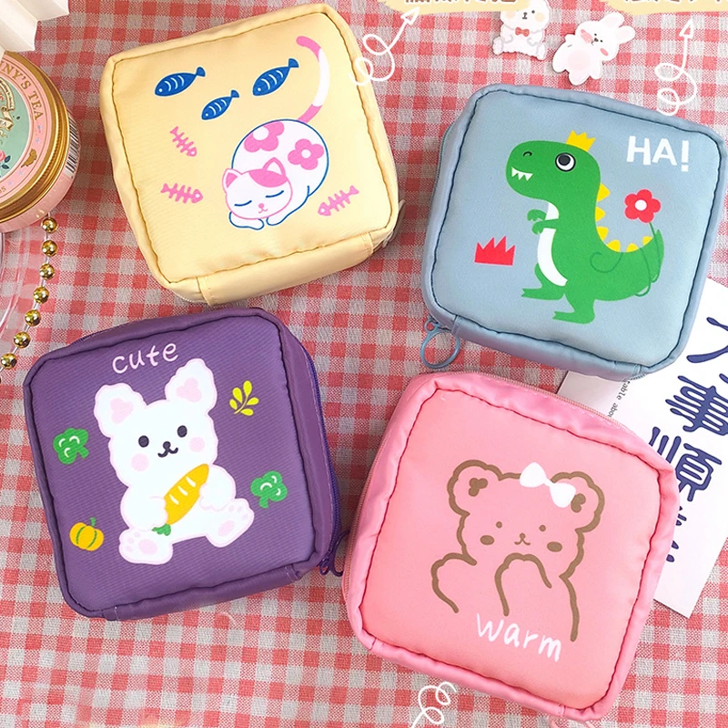 

Портативная косметичка, чехлы, милая гигиеническая прокладка для девочек, сумка для хранения косметики для женщин, дорожный органайзер, кош...