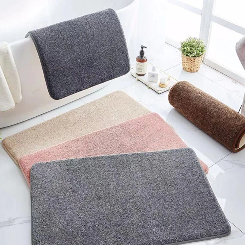 Напольный коврик супер впитывающий для ванной противоскользящий коралловый