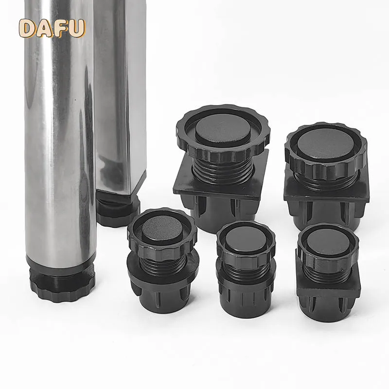 

Black Round Foot Mat ABS Adjustable Height Foot Mats Fixed Chair Table Support Stand Pad Non-Slip Pipe Plug Furniture Tube Cover