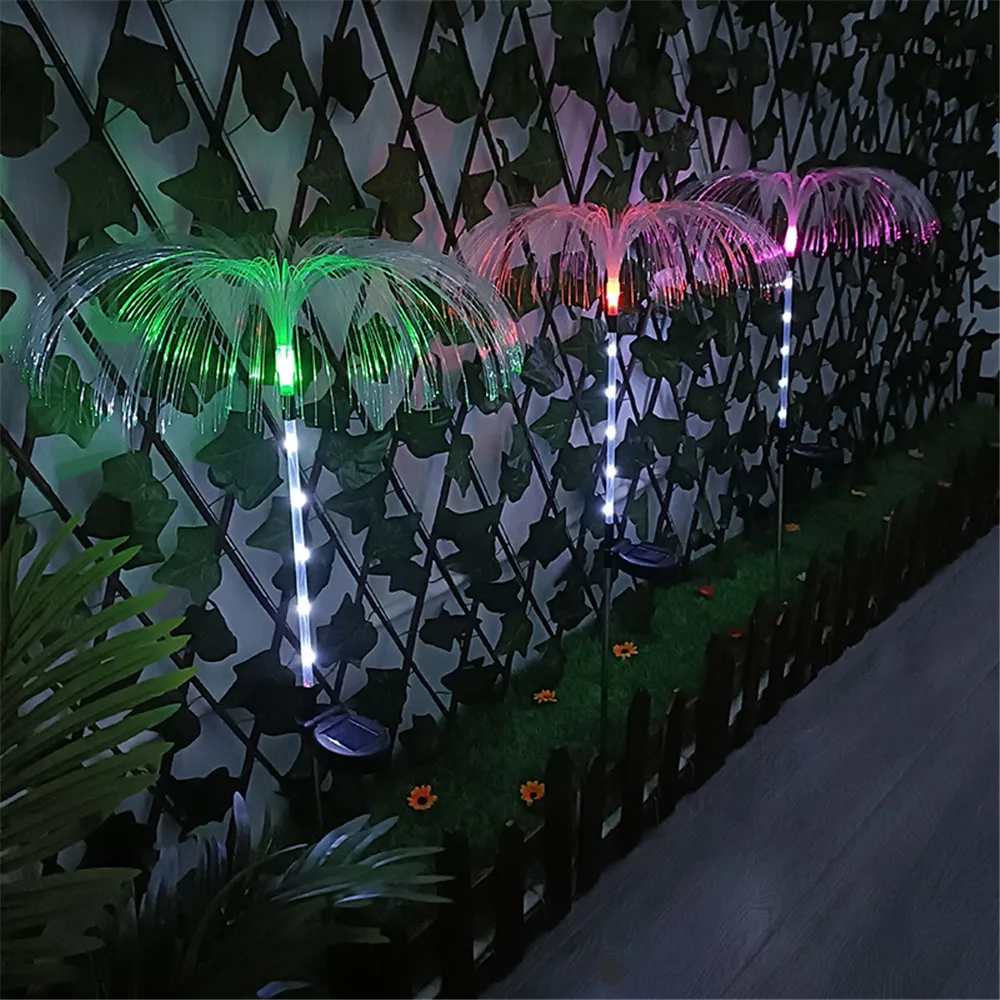

2PC 7 Color Solar Led Jellyfish Lamp Waterproof Christmas Lights Outdoor For Garden Patio Decoration Flash Pathway Flowers Light