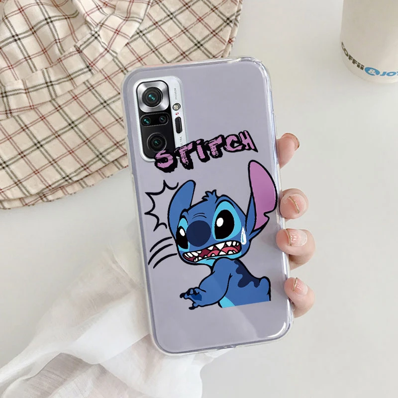 Забавный чехол Stich Monster для Redmi Note 10 Pro Max 10S 10T телефона с аниме мягкий прозрачный