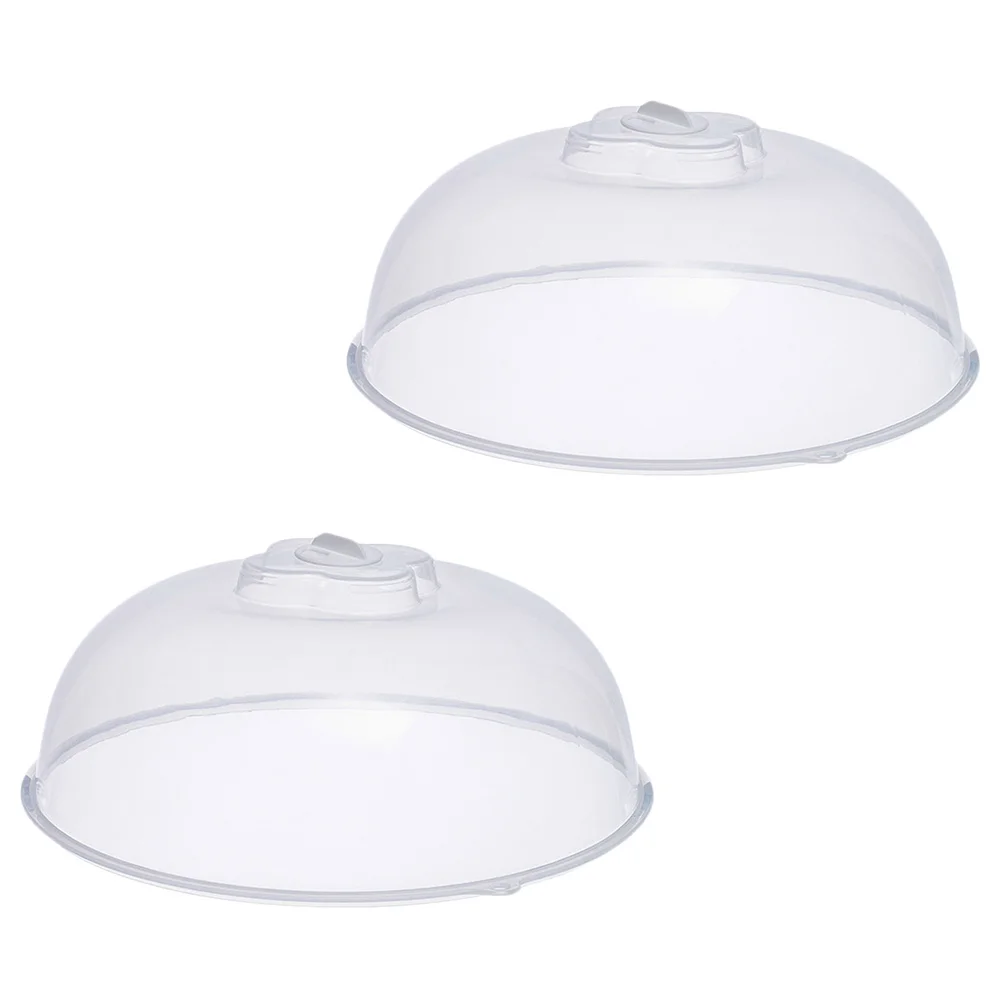 

2pcs Transparent Food Covers Cake Bread Covers Practical Hotel Dish Covers