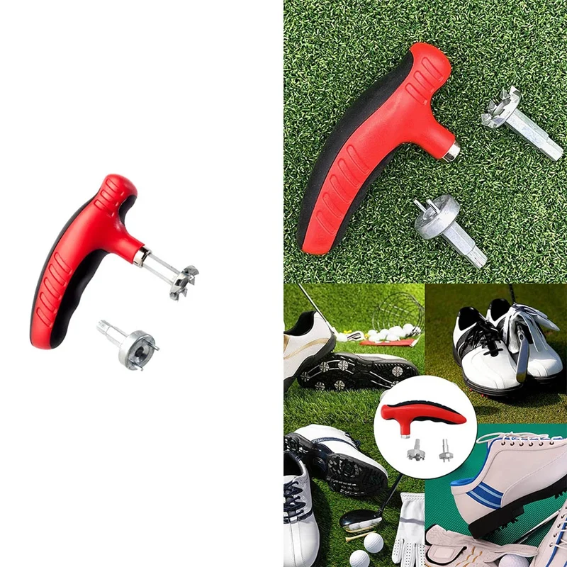 

ELOS-Golf Spike Wrench Removal Tool Shoe Cleat Wrench Kit, Replacement Screw Install Aid Golf Accessories