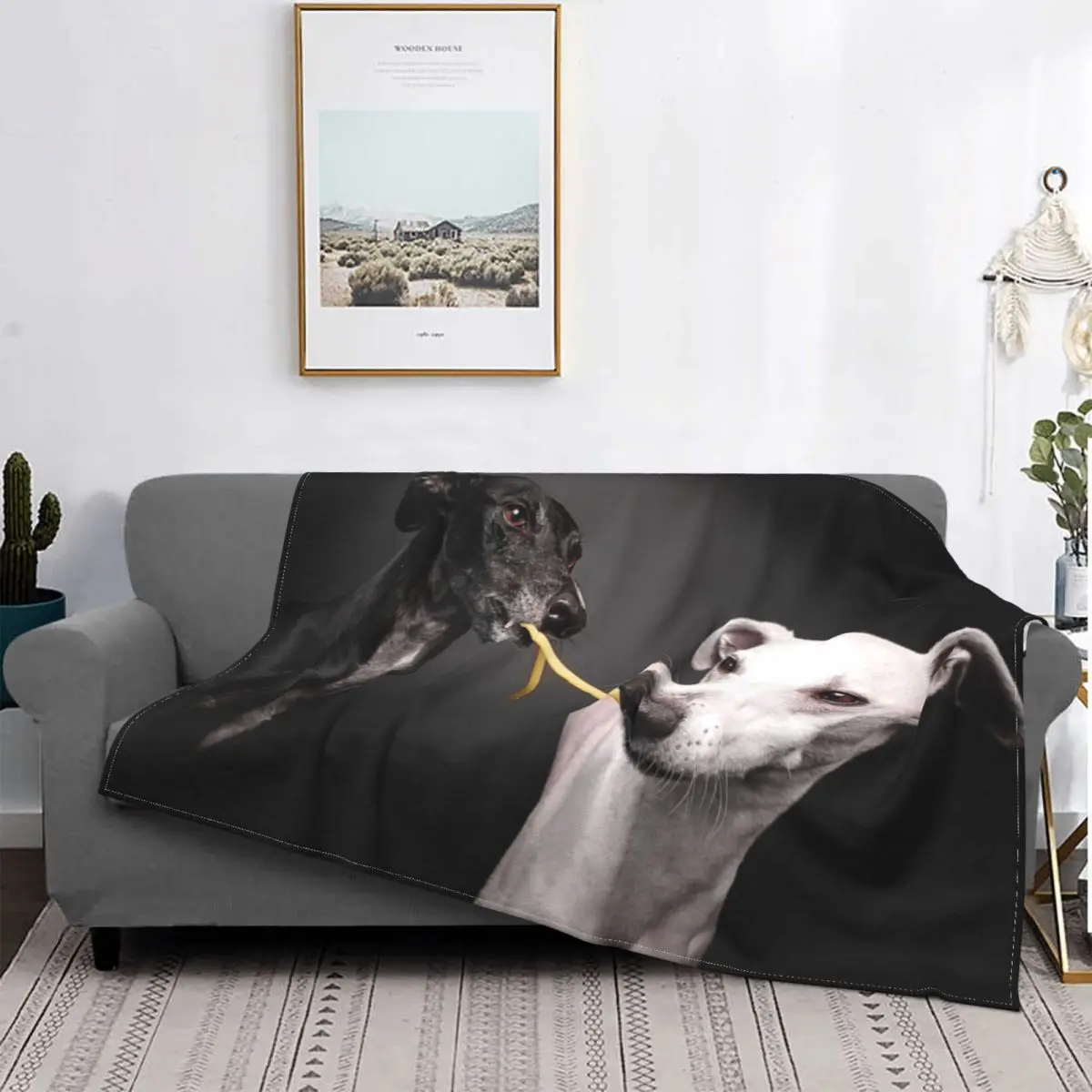 

Greyhound Whippet Lurcher Galgo Dog Blankets Coral Fleece Autumn/Winter Soft Throw Blankets for Bedding Travel Bedding Throws