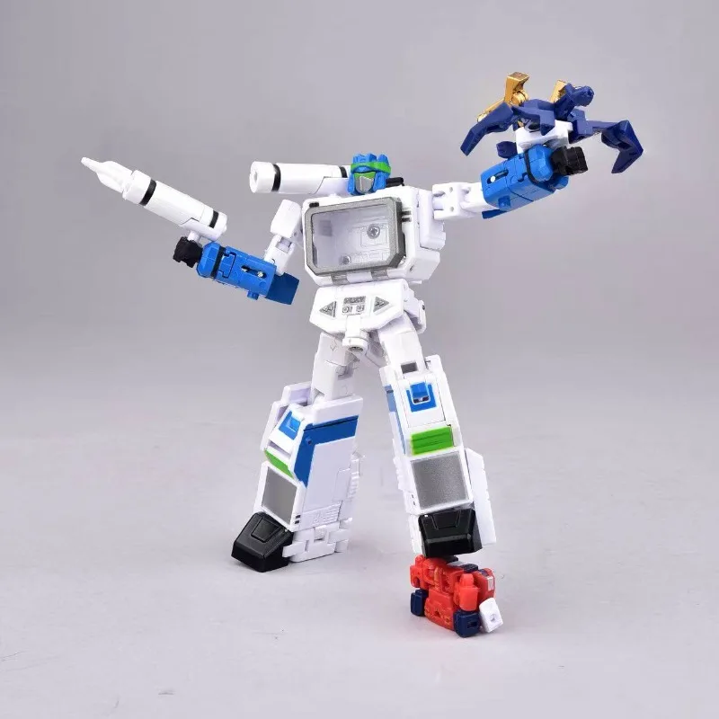 Фото 【В наличии】SD-01B Soundwave White: Премиальная окрашенная мини-фигурка-трансформер с кассетами Laserbeak и Ravage №2
