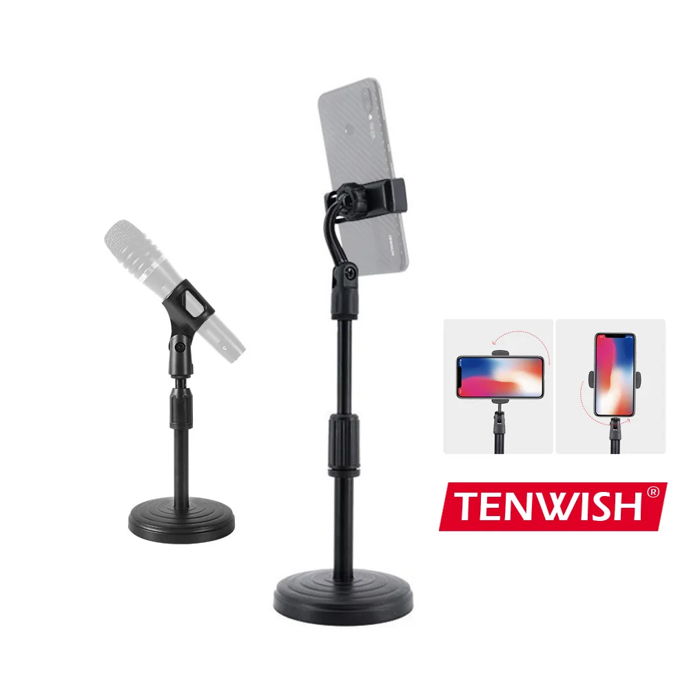 

Mobile phone desktop stand portable live fast hand clip head Adjustable Portable mobile phone stand holder lazy looking
