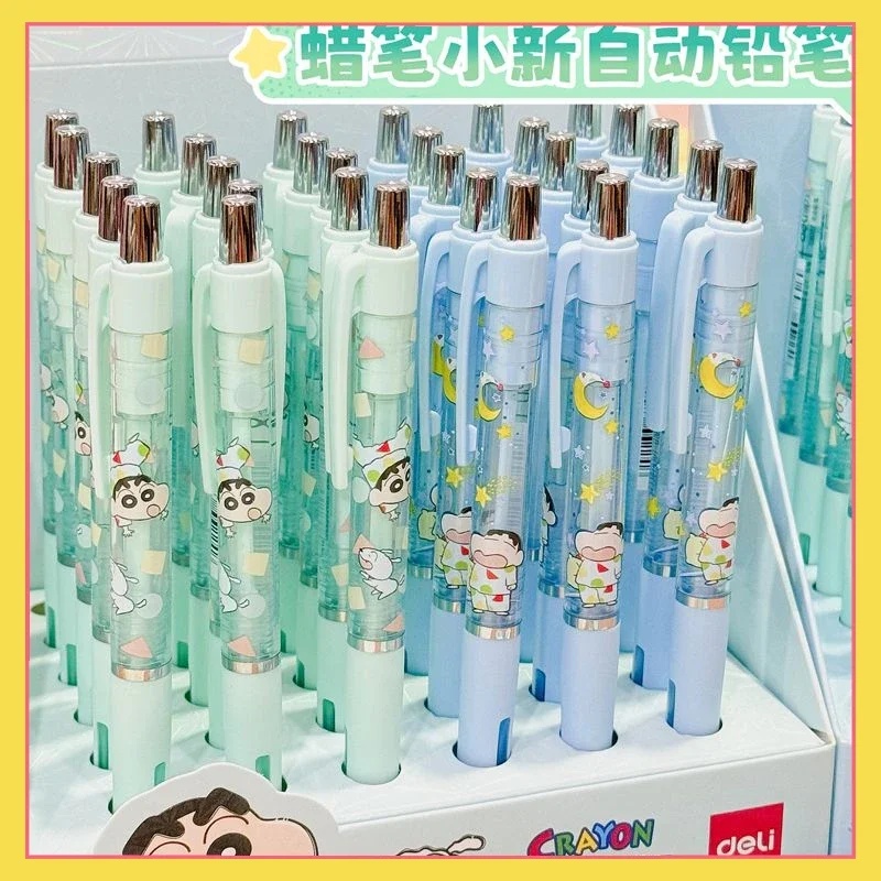 Miniso Anime Crayon Shin chan Press Pencil with Rubber Cartoon Japanese 0.5/0.7 Constant Core