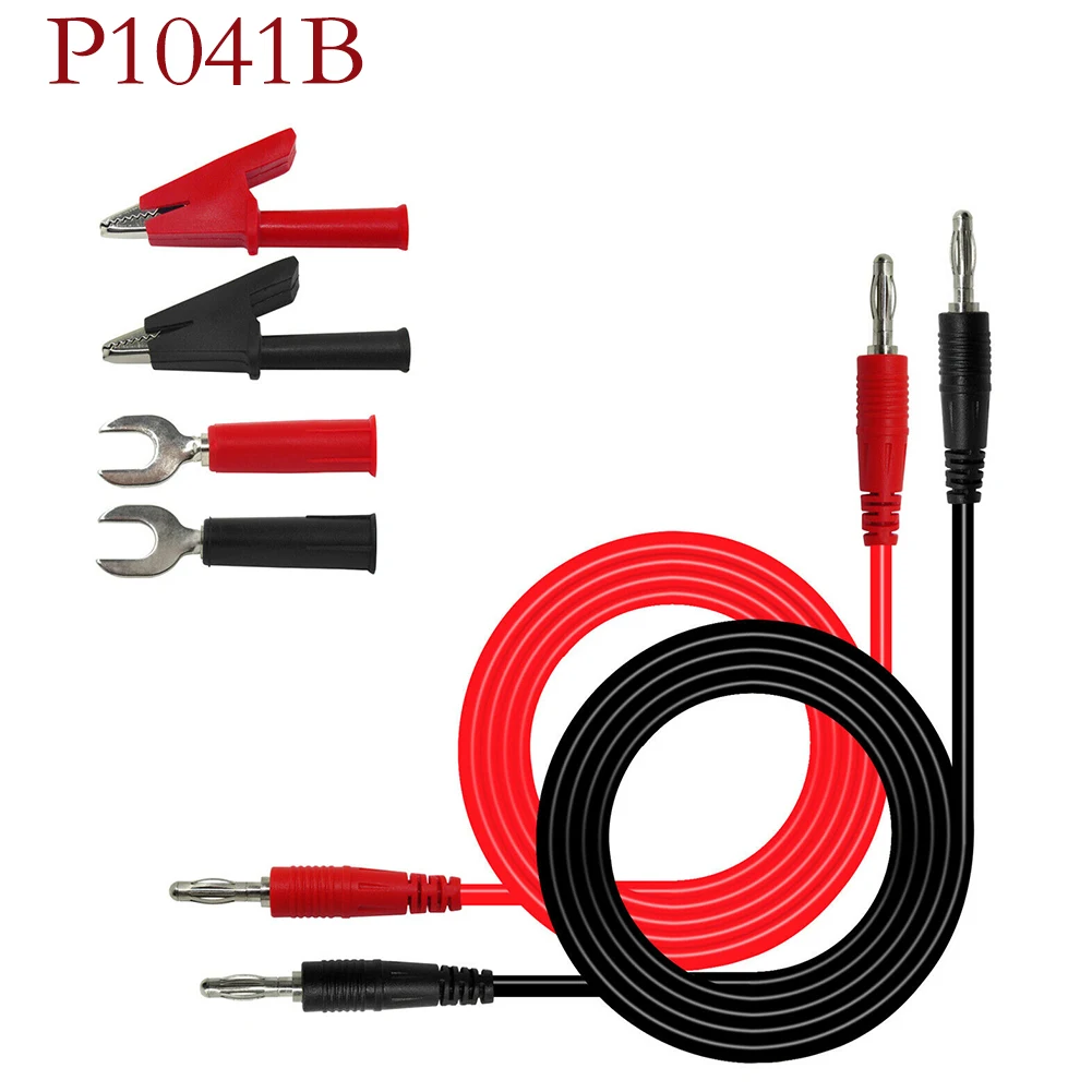 

2PCS Multimeter Test Lead Dual 4mm Banana To Banana Plug With Alligator Clips DC Stabilized Power Cord