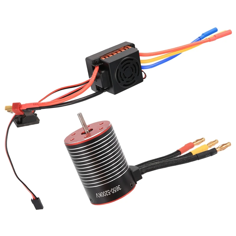 3650 5200KV бесщеточный двигатель и 60A ESC водонепроницаемый для 1:10 1/10 RC грузовик модель
