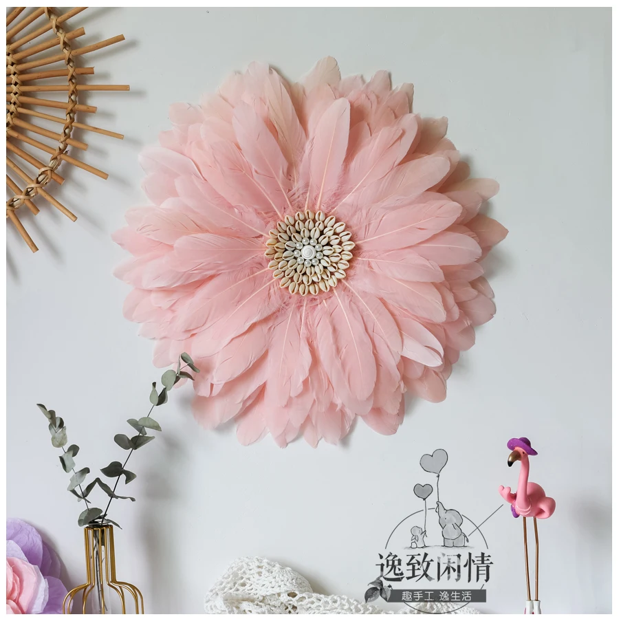 

Handmade Boho Woven Cotton Wall Hanging For Bedroom Decor Nordic feather Tapestry Decoration Bohemian Kawaii Room Decoration