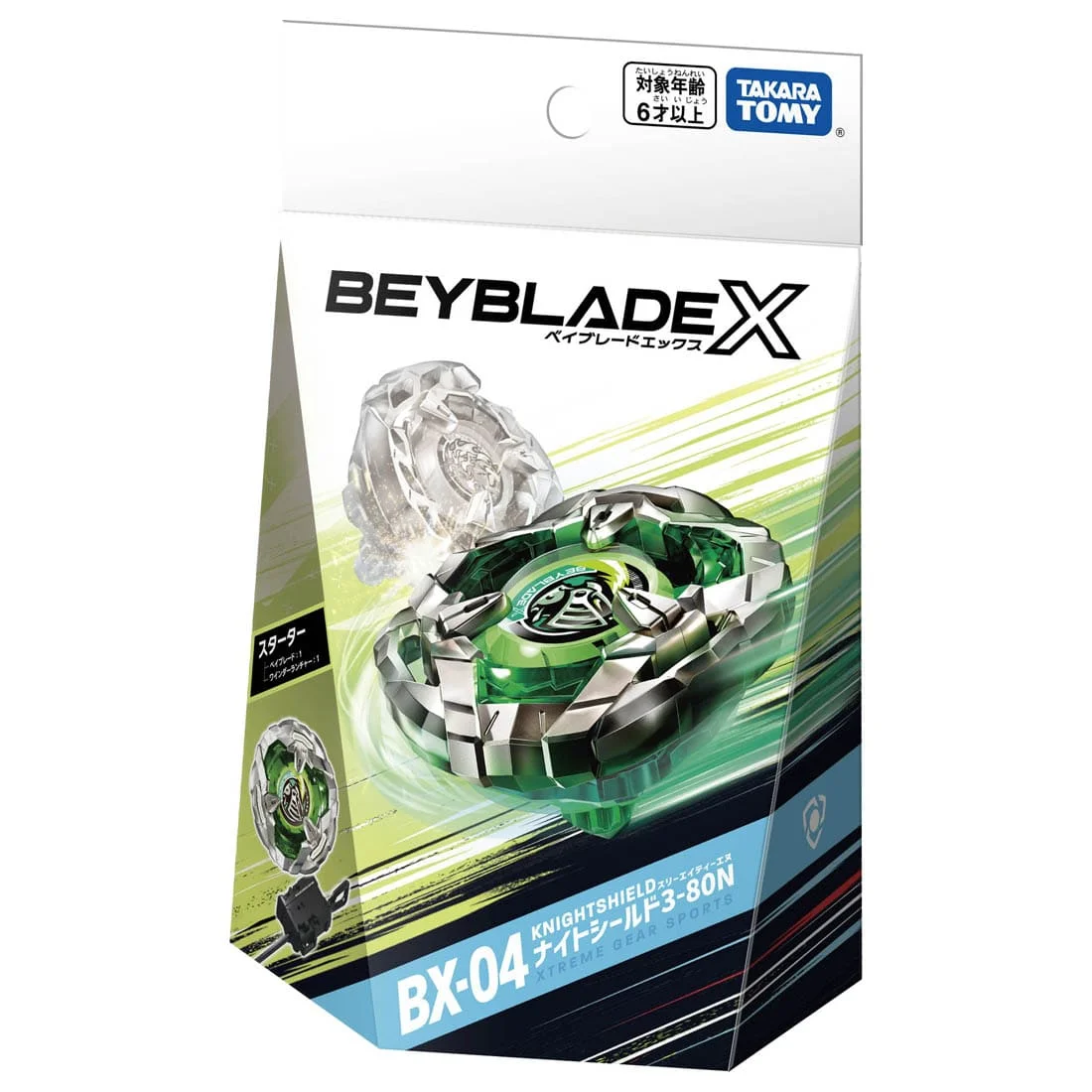 Оригинальный Takara Tomy Beyblade X BX-04 Starter Night Shield 3-80N