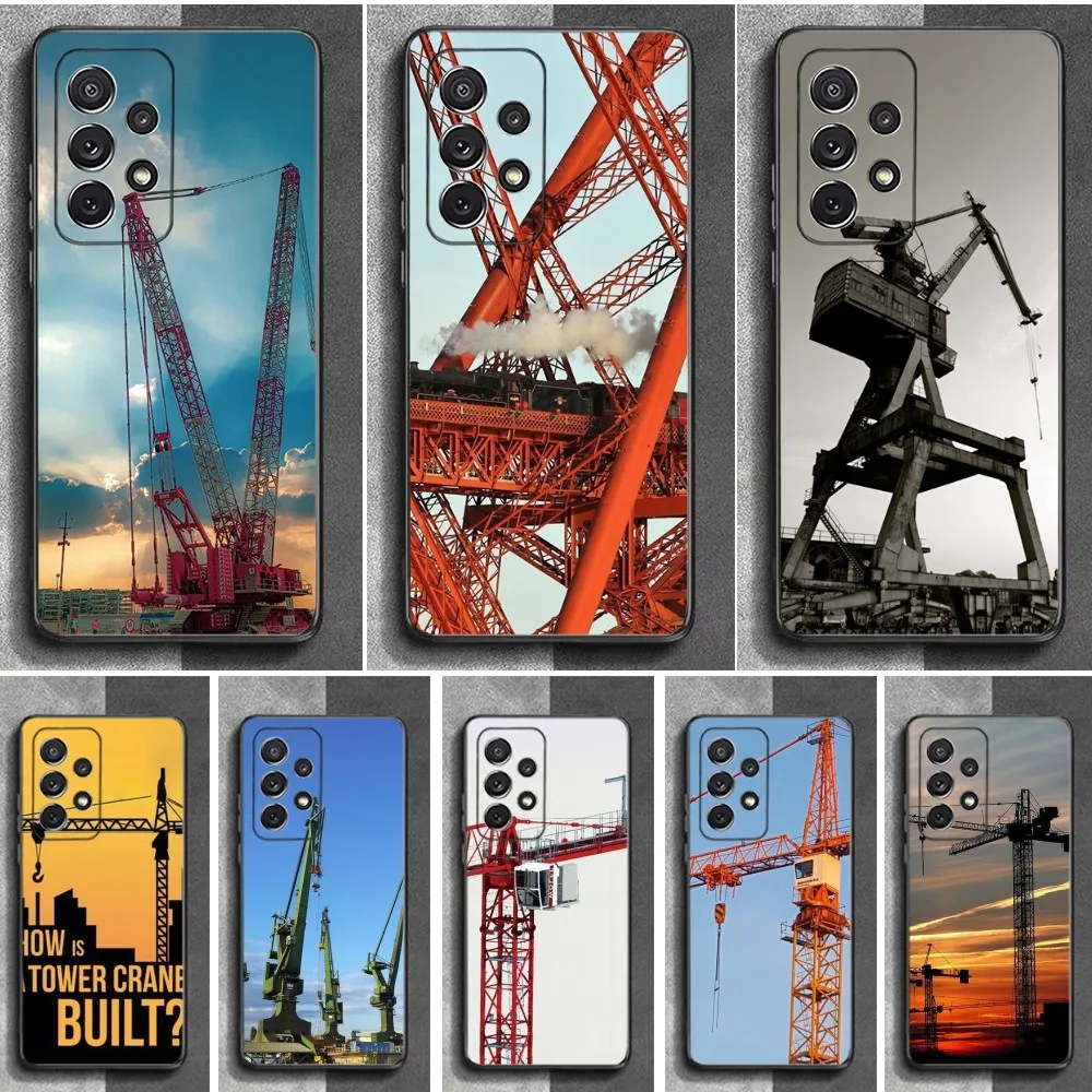 Чехол для телефона D-derrick с подъемным краном Samsung S24 23 22 30 21 10 9 Ultra Plus Lite FE мягкий