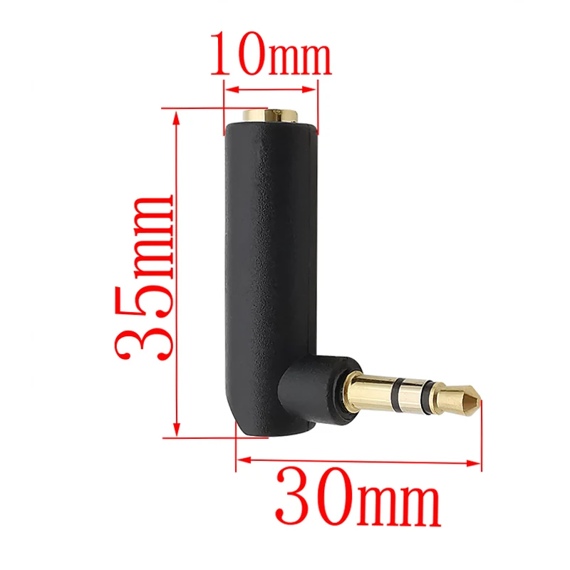 3-полюсный Штекерный разъем 3 5 мм на гнездо прямоугольный аудиоразъем 90 градусов