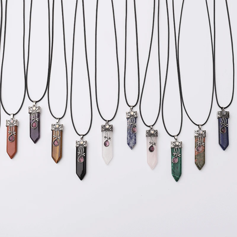 

Fashion Trend Crystals Necklace Bohemian Hexagon Opal Pendant Necklace Female Hexagon Crystal Necklace Gift 2023 NEW