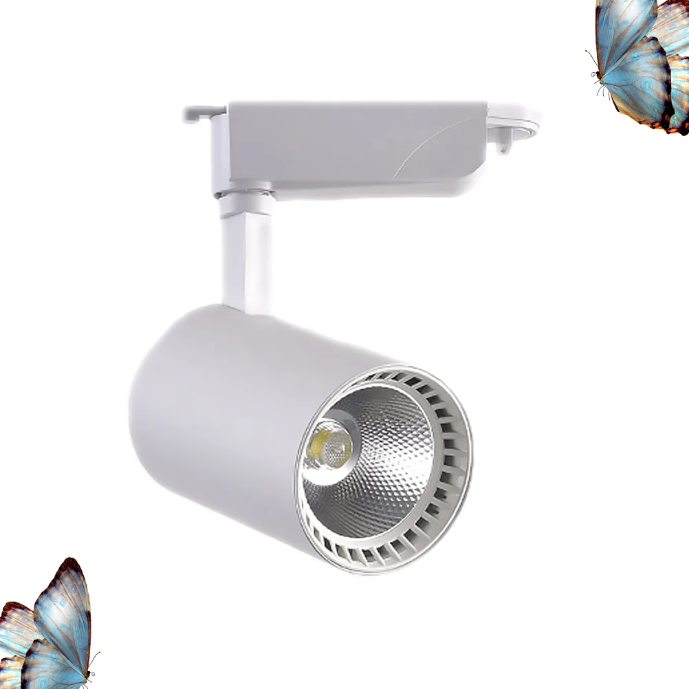 

LED Track Light Clothing Shop Spotlight Showcase Lamp for Accent Task Wall Exhibition (White Shell, White Light, 12W)