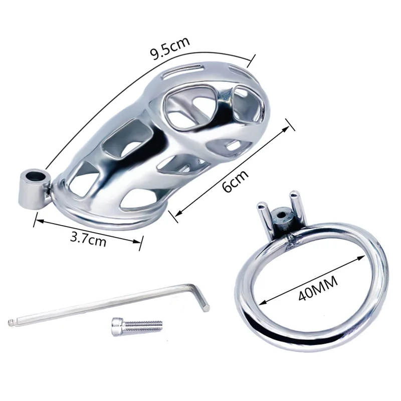 Клетка для мужской виргинности NUUN из нержавеющей стали с непрерывным дизайном