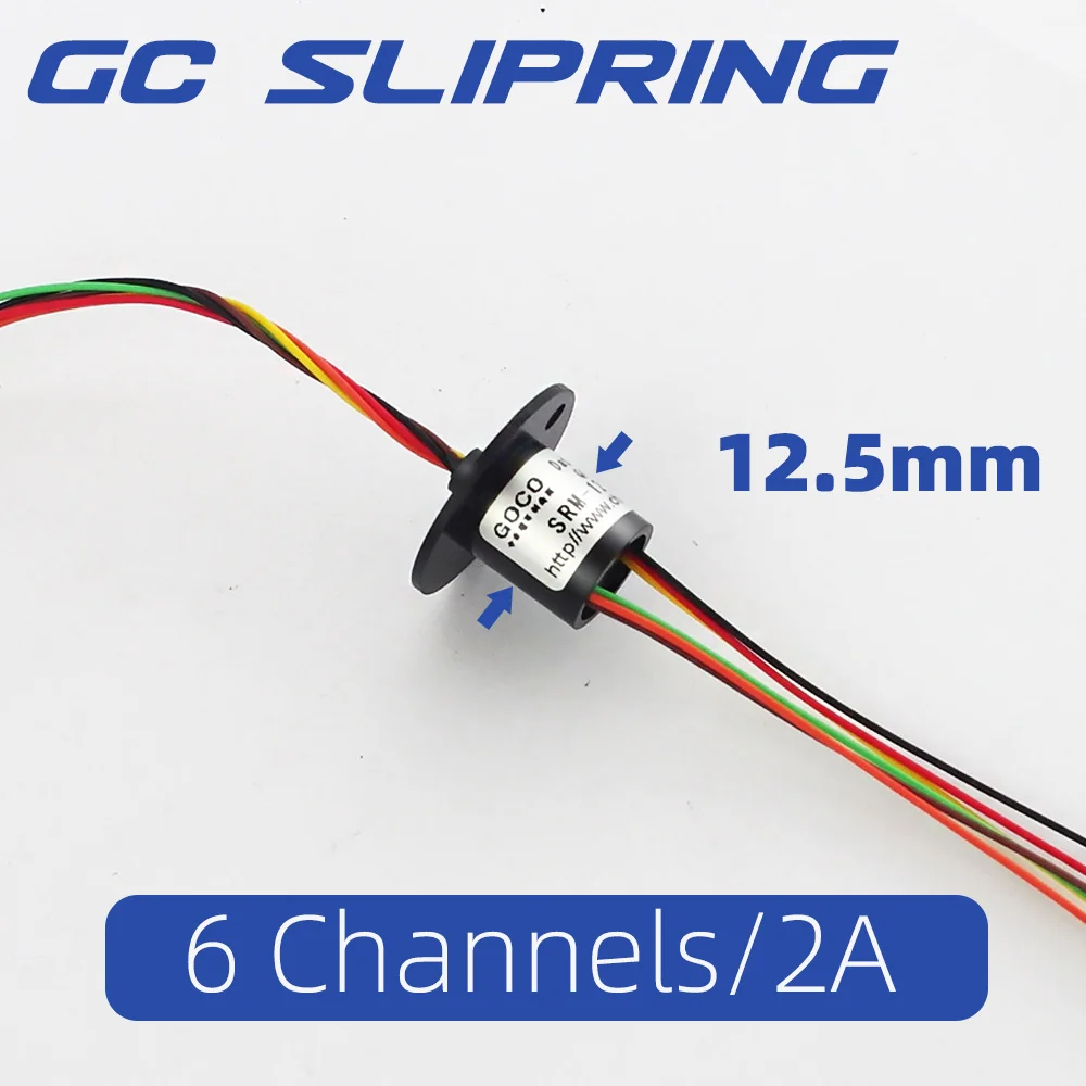 

Нескользящее кольцо 6rings2A, проводящее кольцо, вращающийся разъем щетки, кольцо коллектора, Угольная щетка, раздвижное кольцо, 6rings2A, диаметр