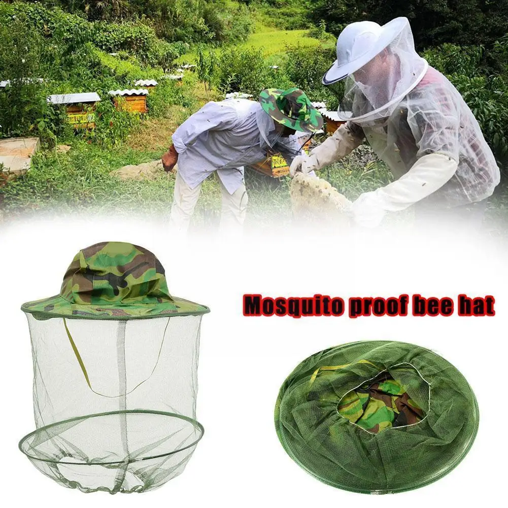 

Bee Keeping Protective Bee Hat Anti Bee Layer Combo Bug Hat-veil Hat Mesh Camouflage Beekeeping Top Bee C8l4