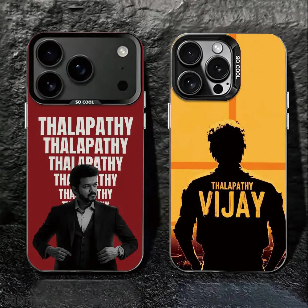 Фото Чехол для телефона T-Thalapathy V-Vijay India для iPhone 17, 16, 15, 14, 13, 12, 11 Plus, Pro Max, XS, красочный, серебристо-черный №1