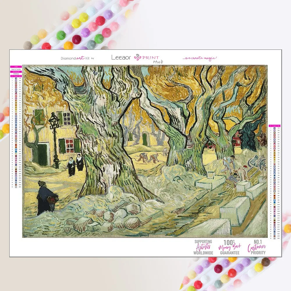 

Diamond Painting Van Gogh Oil Painting Starry Sky Field Light Luxury Retro Home Art Wall Decoration Gift DIY Cross Stitch New