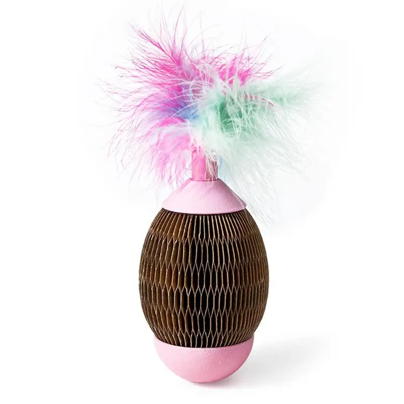 

Corrugated Paper Cat Scratcher Balls Refillable Catnip Cat Scratch Toy Supplies Kitten Cat Toys Balls Kitten Toys Molar Tools