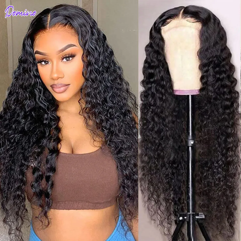 Deep Wave Lace Front Wigs HD Transparent Lace Front Human Hair Wig Brazilian Remy Lace Front Wig For Black Women Deep Curly