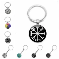 2020 new viking badge gift keychain glass convex personality pendant keychain gift