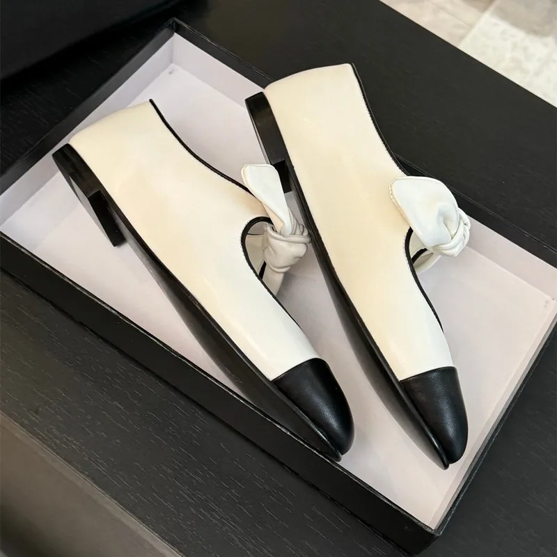 Звездный стиль модные разноцветные женские балетки Мэри Джейн с бантом