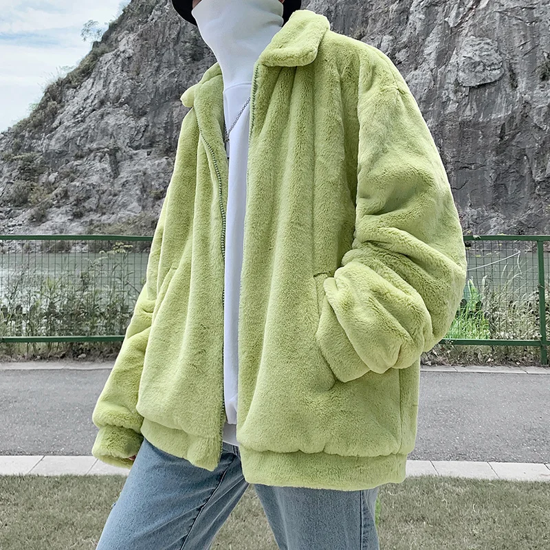 Winter Jacket Men Warm Fashion 3-color Thickened Plush Jacket Men Streetwear Korean Loose Thick Short Coat Mens Parker Clothes