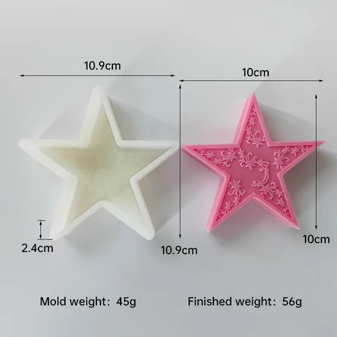 Форма для свечи силиконовая луна звезда