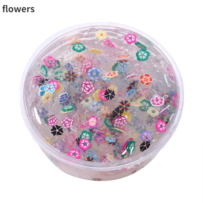 60ML Crystal Slime Transparent Anti Stress Slime Cloud Diy Charms for Slime Addition Kids Fruit Creative Modlein Clay Playdough images - 6