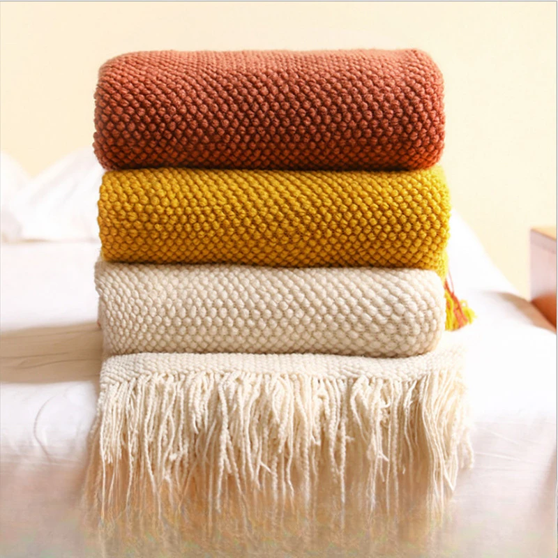 Одеяло для дивана в скандинавском стиле покрывало гостиничной кровати одеяло с