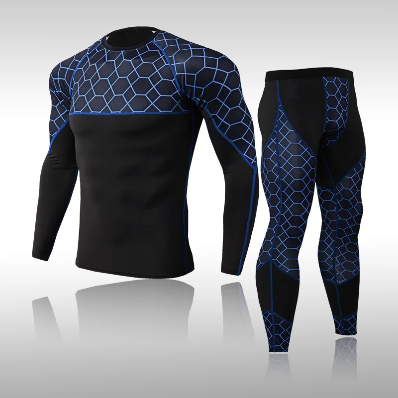 

Men Running Jogging Training Clothes Sets Football Basketball Cycling Fitness Sport Wear Kits Teenager Compression Sportswear