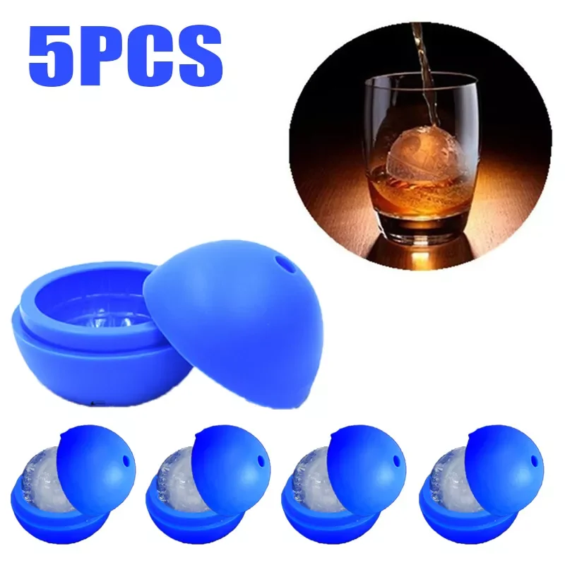 

5PC Creative Ice Cream Silicone Mold Wars Death Star Round Ball Ice Cube Mould Bar Party Cocktail Beer Whiskey Tools for Kitchen