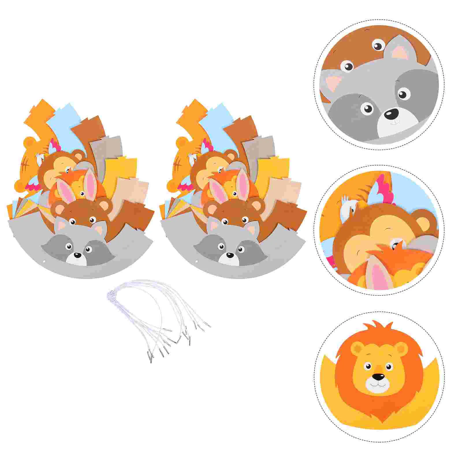 

Animal Birthday Hats Party Hat Papercone Headbands Jungle Kids Zoo Cap Kidcartoon Diy Wild Favors Supplies Toddler Headband Caps
