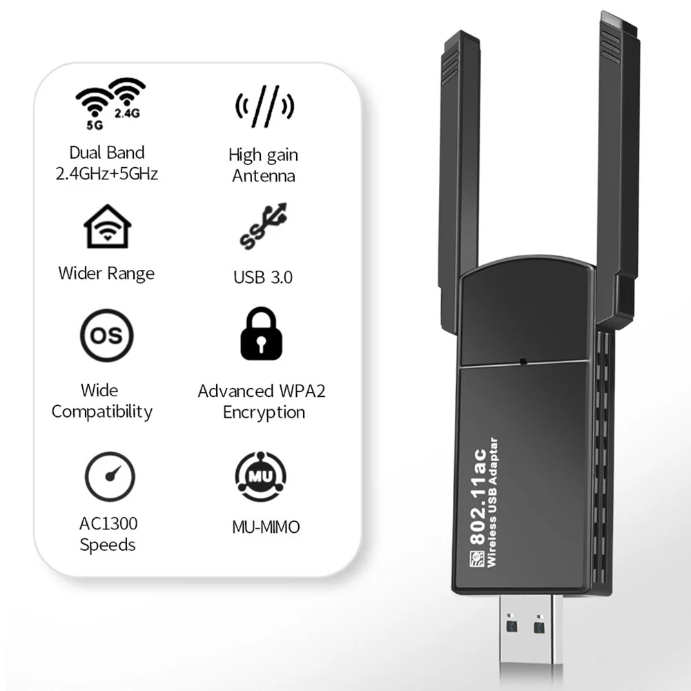 

Сетевая карта с интерфейсом USB3.0, 2,4 ГГц, 5 ГГц