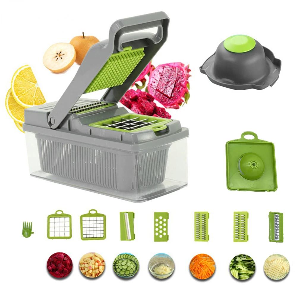 

Vegetable Cutter Multifunctional Slicer Fruit Potato Peeler Carrot Grater Kitchen Accessories Basket Vegetable Slicer Gadgets