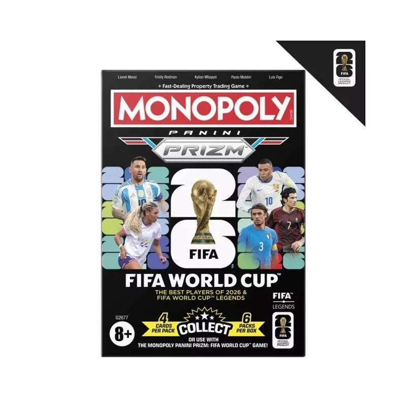 Фото Оригинальные коллекционные карточки Panini Monopoly 2026 FIFA World Cup Prizm Soccer, официально лицензированные, в бластер-боксе, для футбольных фанатов, персонализированный подарок №2
