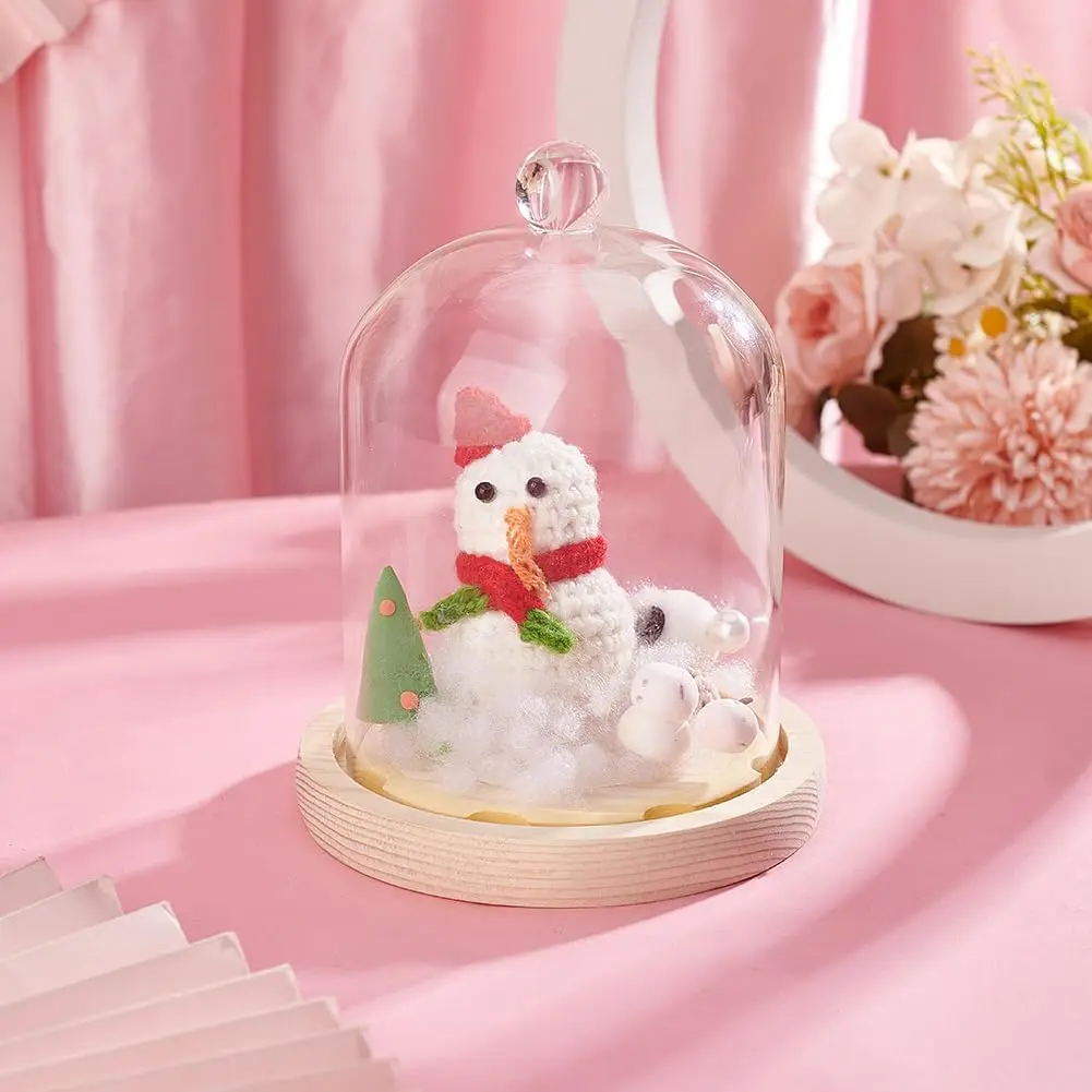 1 шт. прозрачный стеклянный купол с верхней ручкой для украшения растений