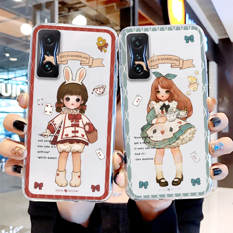 

Transparent Cover Snow White Alice Disney Phone Case For Xiaomi Redmi K50 K40 Gaming 10 10C 9AT 9A 9C 9T 8 7A 6A 5 5 Armour