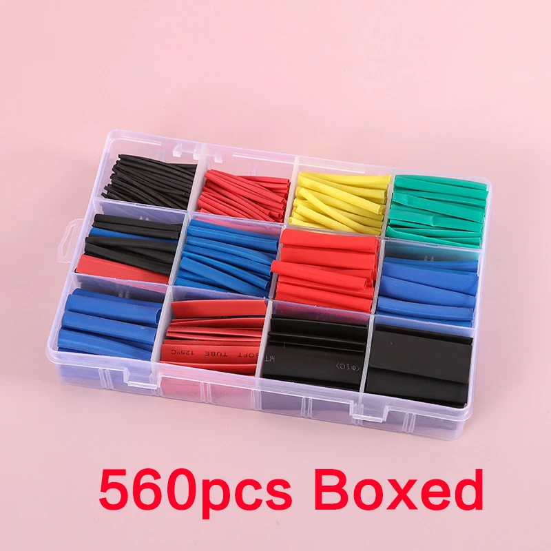 

127-800pcs Heat-shrink Tubing Thermoresistant Tube Heat Shrink Wrapping Kit Electrical Connection Wire Cable Insulation Sleeving