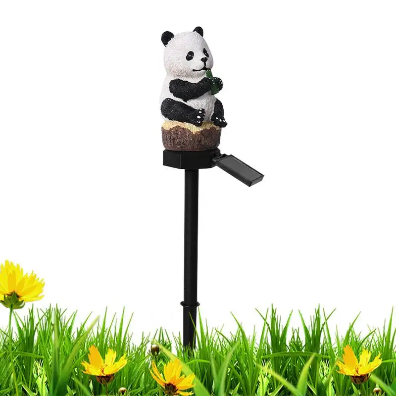 

Panda Solar Garden Stake Lights Outdoor Cute Panda Shape Outdoor Decor Solar Yard Lights Waterproof Adorable Animal Garden