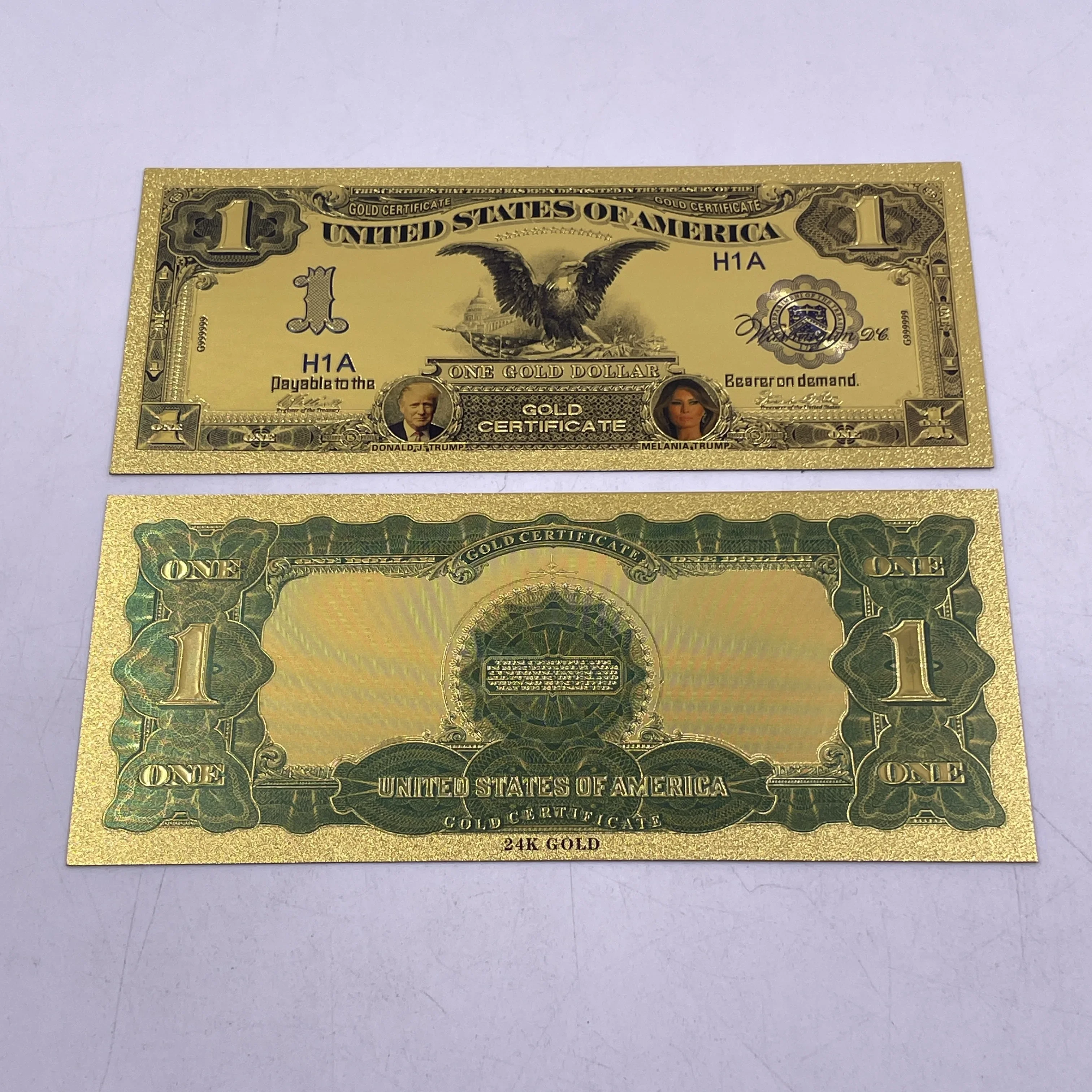 1899 черный орел президент США Дональд Трамп с женой Мелания первая леди 1 доллар