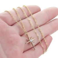 chereda gold chain and north star pendant necklace stainless steel romantic north star pendant necklace woman jewelry necklaces